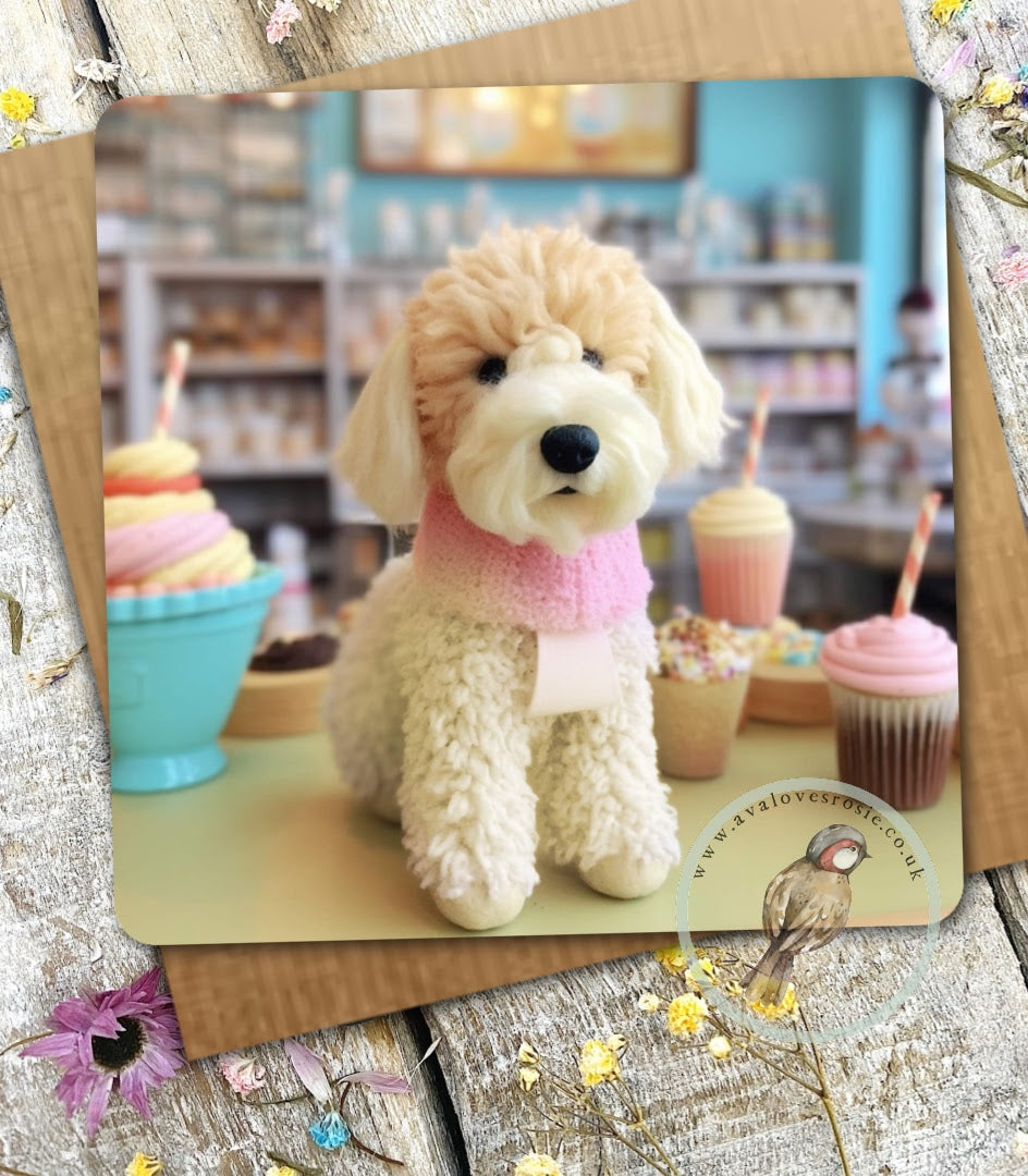 Sugar Paws - Blank Greeting Card - Cockapoo - #6