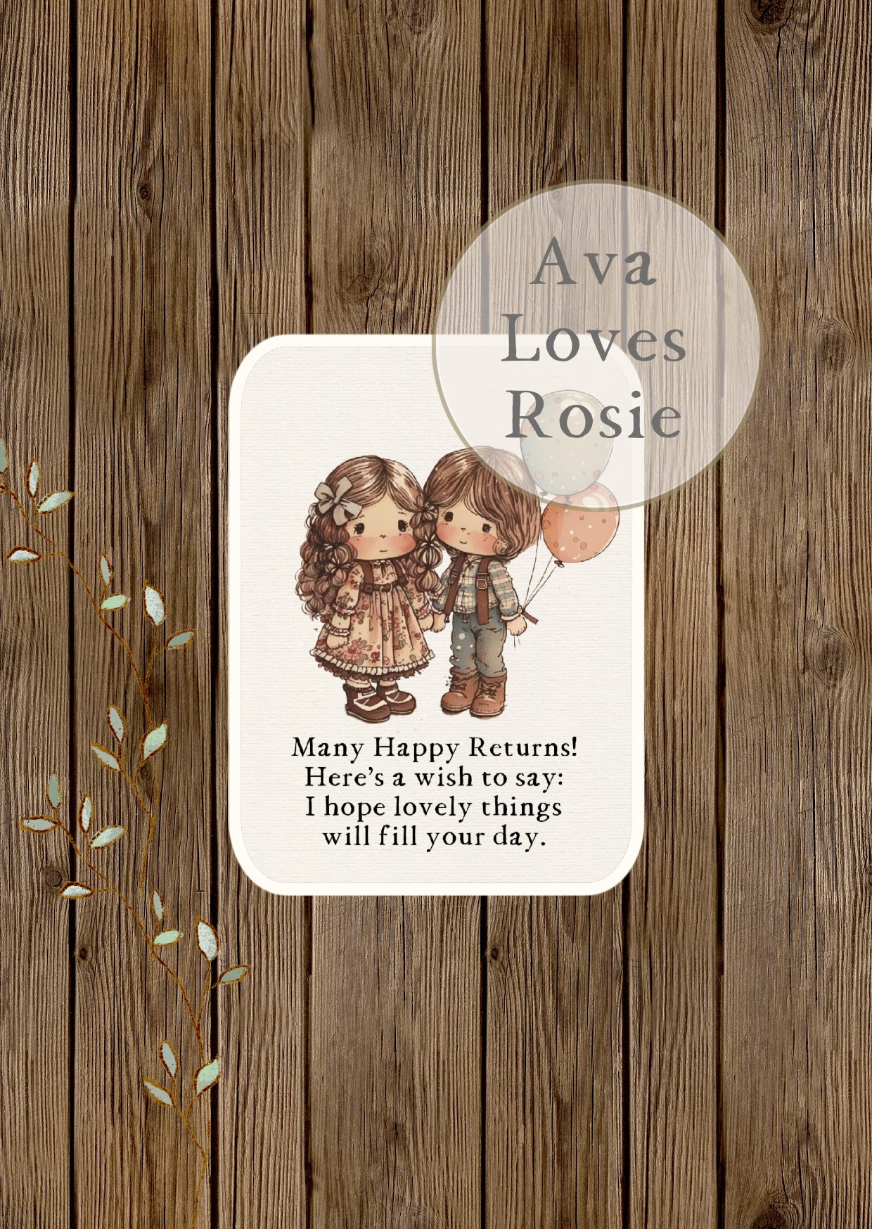 Sweet Little Keepsakes - A7 Size Prints/Cards - Happy Birthday