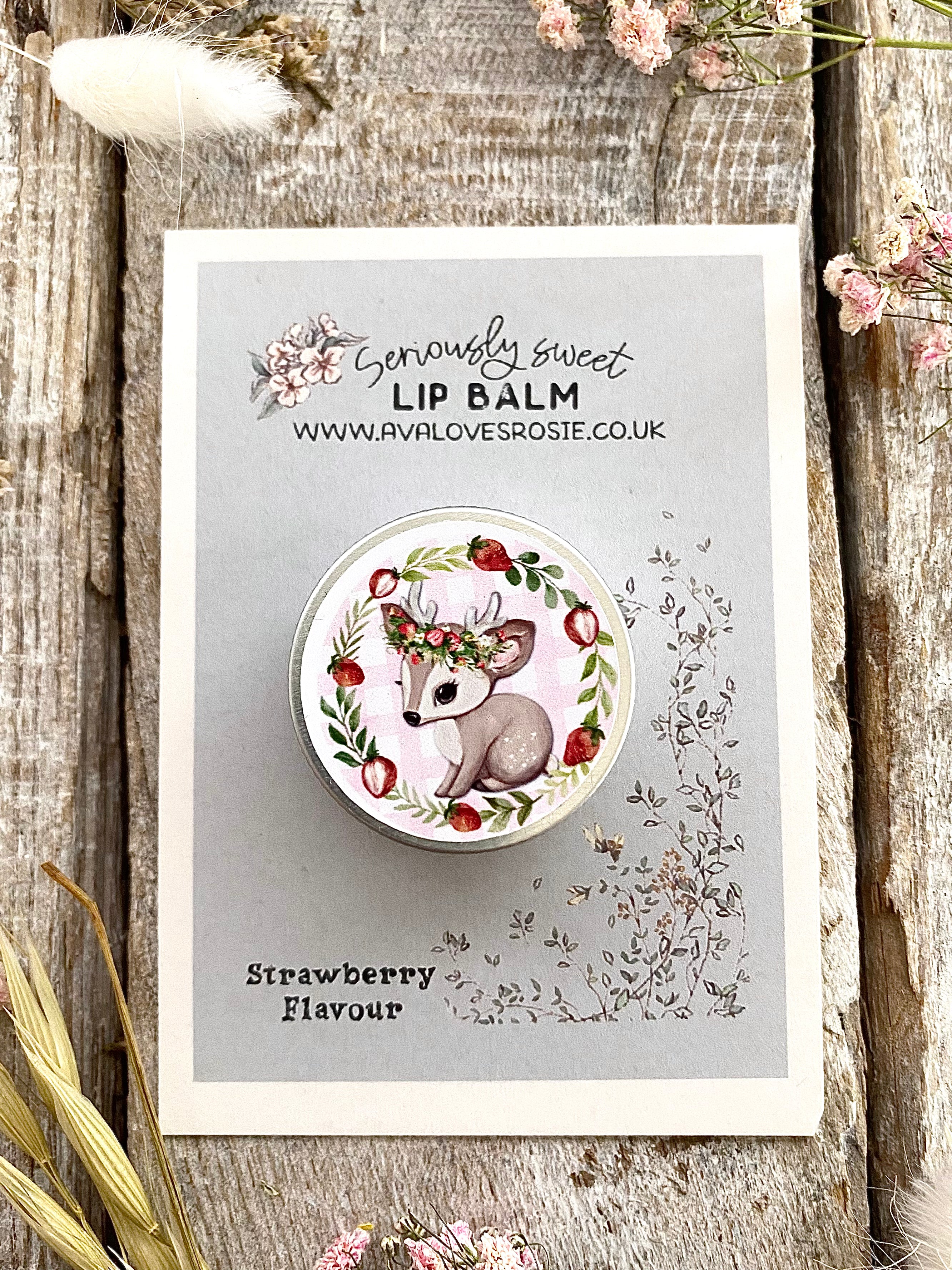 Cute Little Lip Balm Tin - Strawberry
