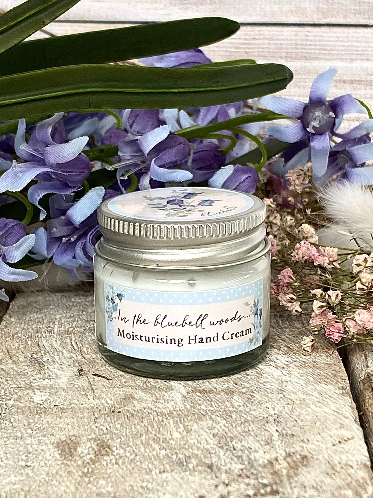 Cute Mini Hand Cream Jar - Bluebell Woods