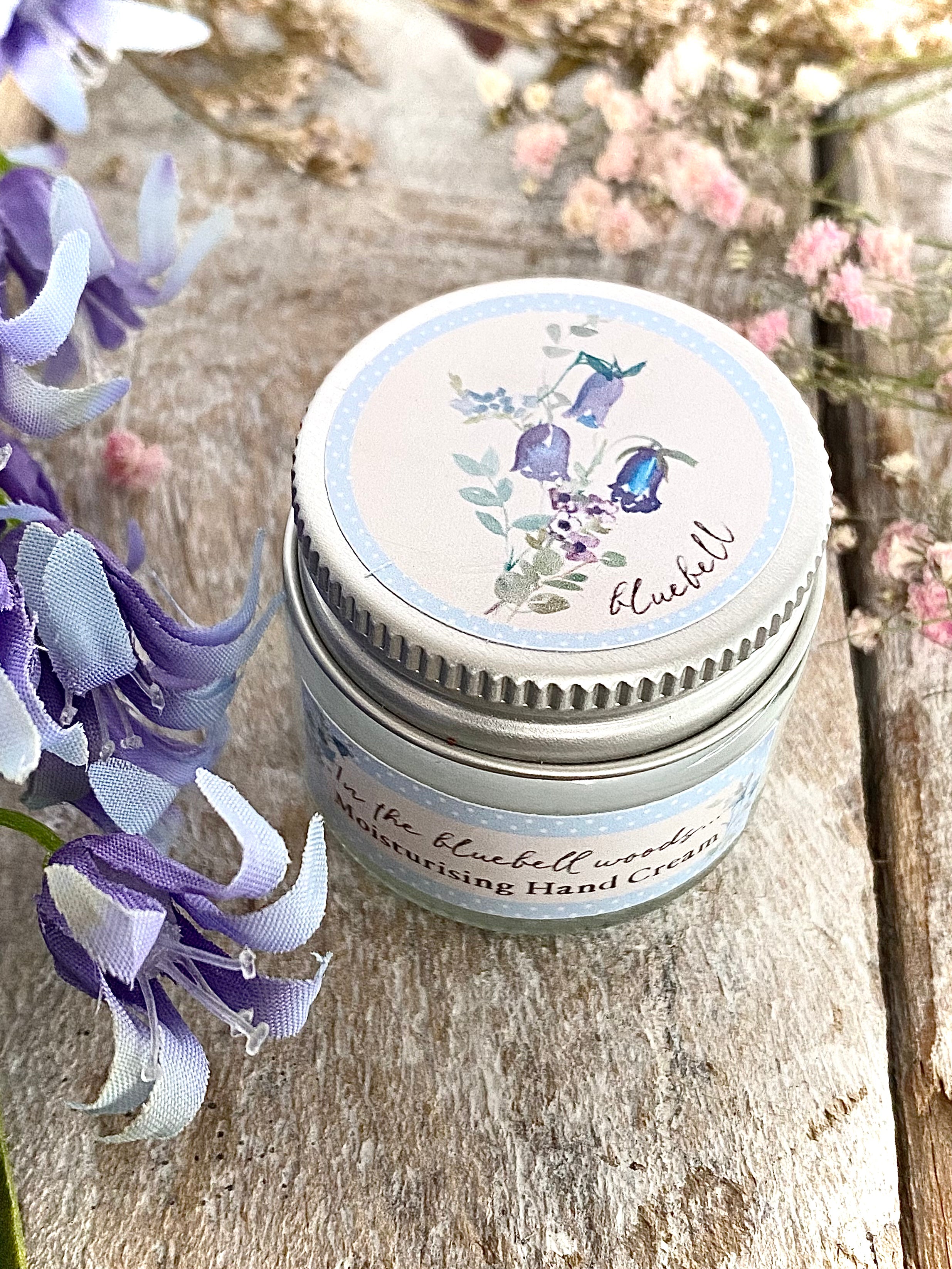 Cute Mini Hand Cream Jar - Bluebell Woods