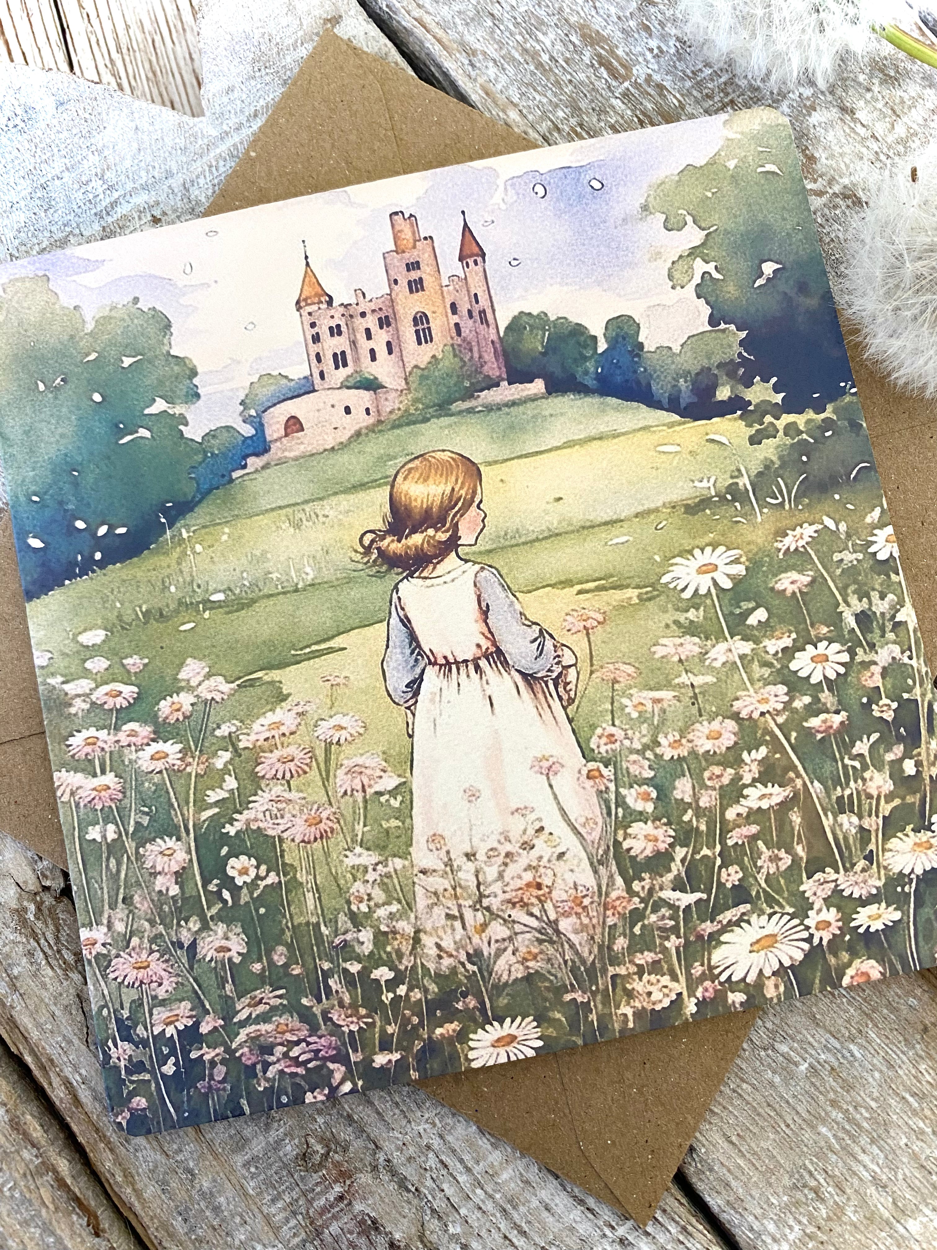 Once Upon A Time…’ Square Greeting Card #7