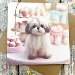 Sugar Paws - Blank Greeting Card - Shih Tzu  - #21