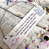 Mini Aluminium Sign, Anne Of Green Gables - Tomorrow Is A New Day