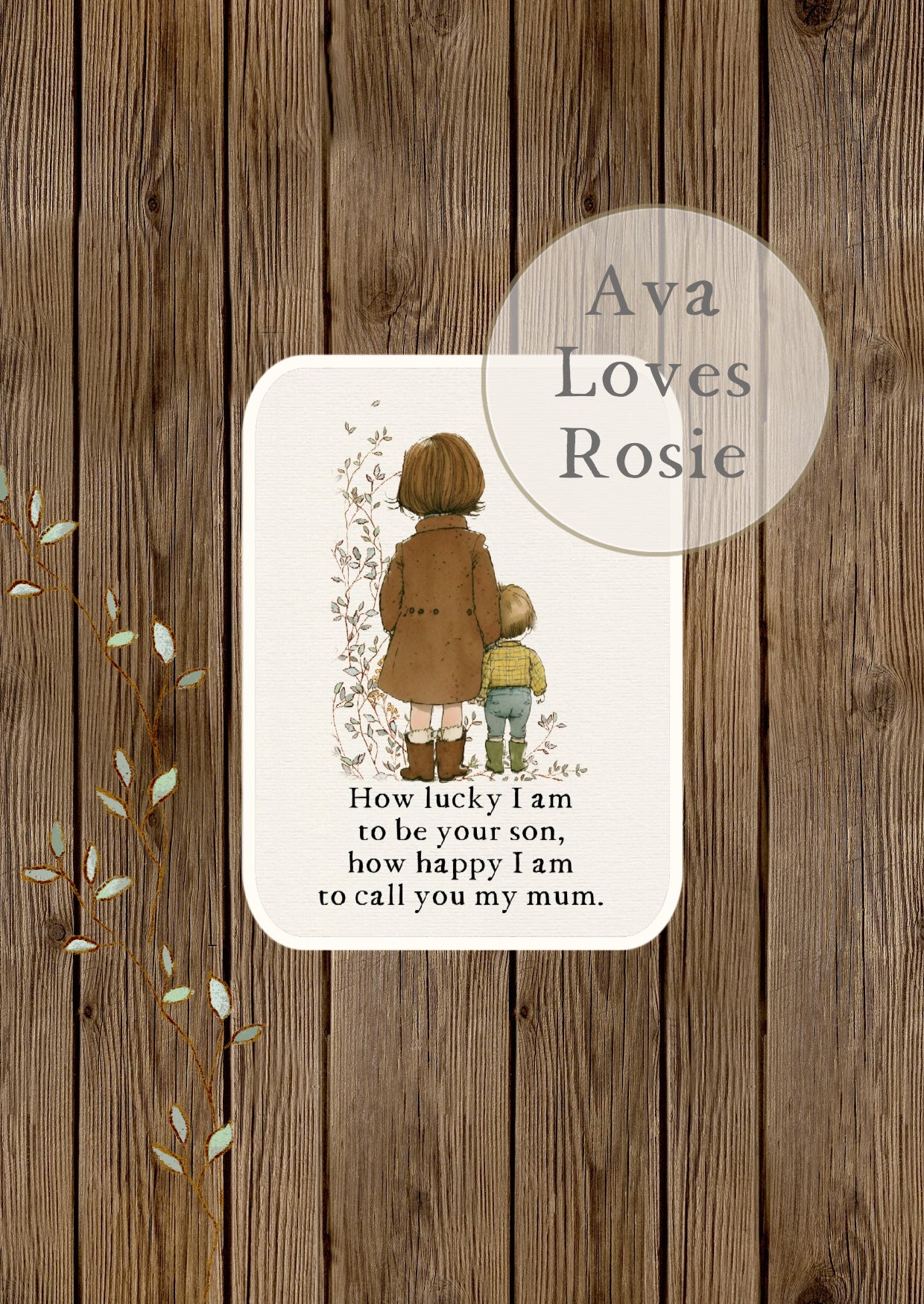 Sweet Little Keepsakes - A7 Size Prints/Cards - Son To Mum