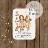 Sweet Little Keepsakes - A7 Size Prints/Cards - Sister