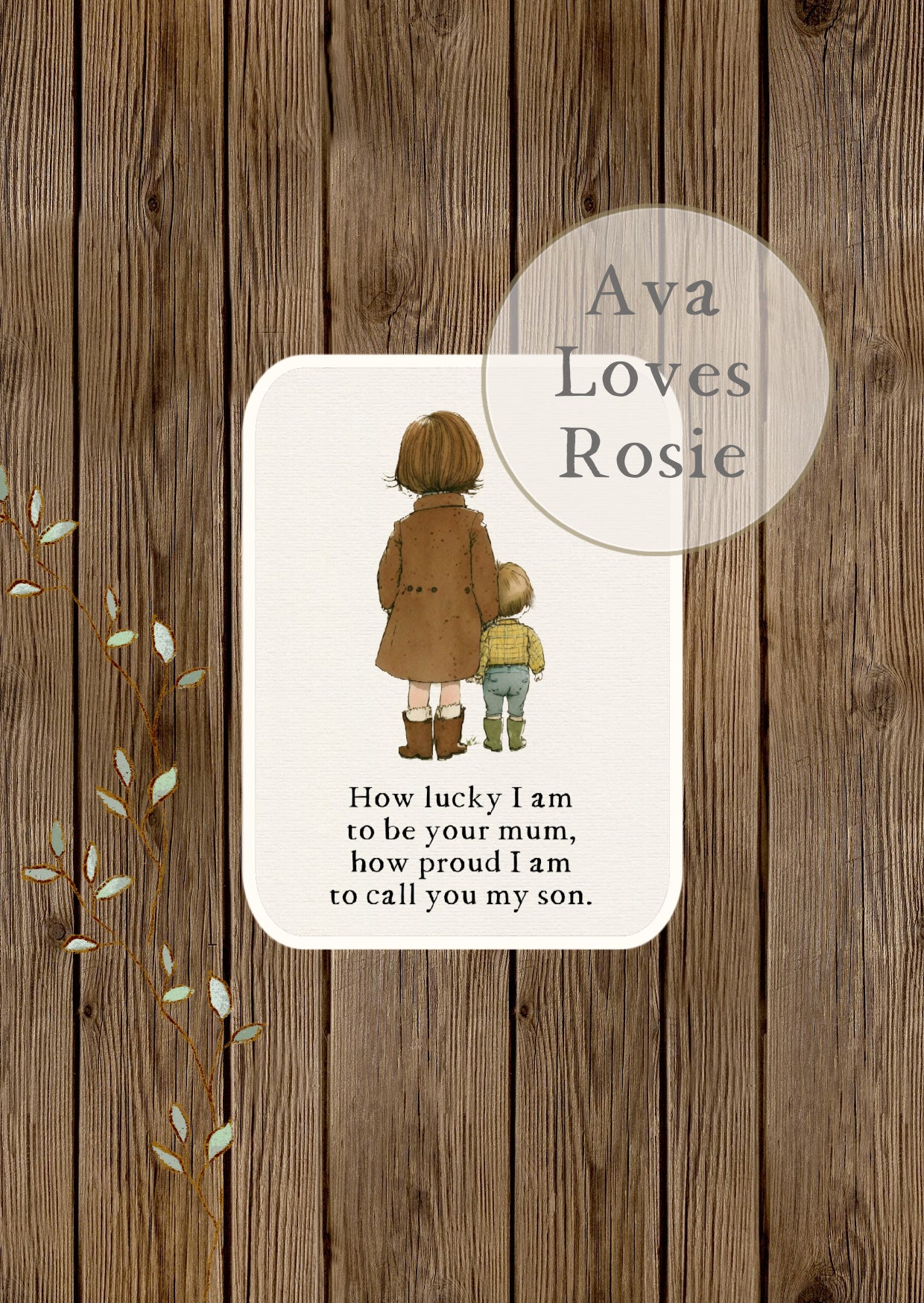 Sweet Little Keepsakes - A7 Size Prints/Cards - Mum To Son