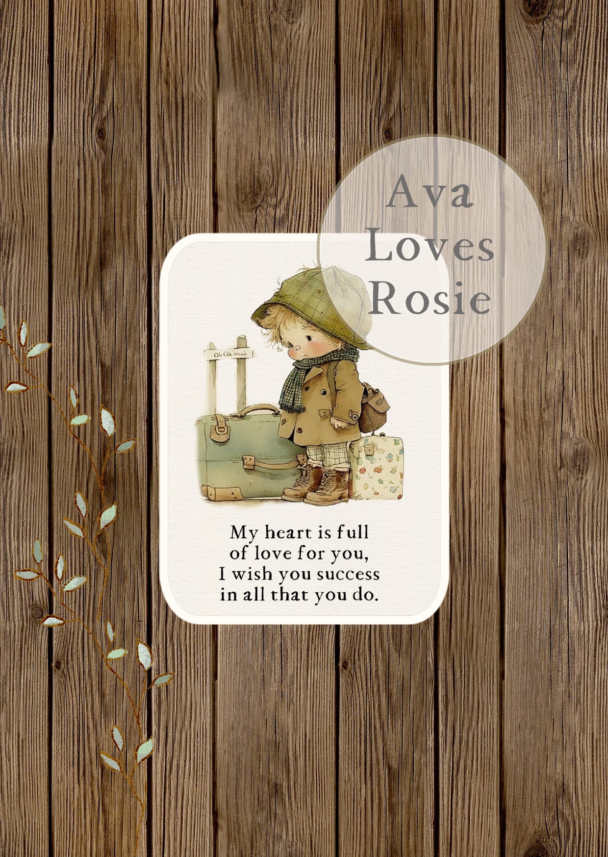 Sweet Little Keepsakes - A7 Size Prints/Cards - I Wish You Success