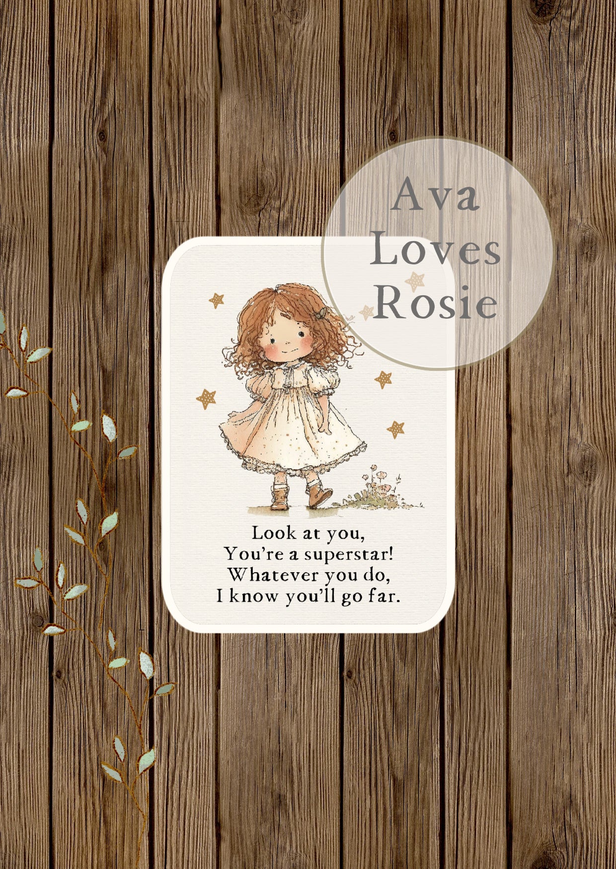 Sweet Little Keepsakes - A7 Size Prints/Cards - Girl Superstar