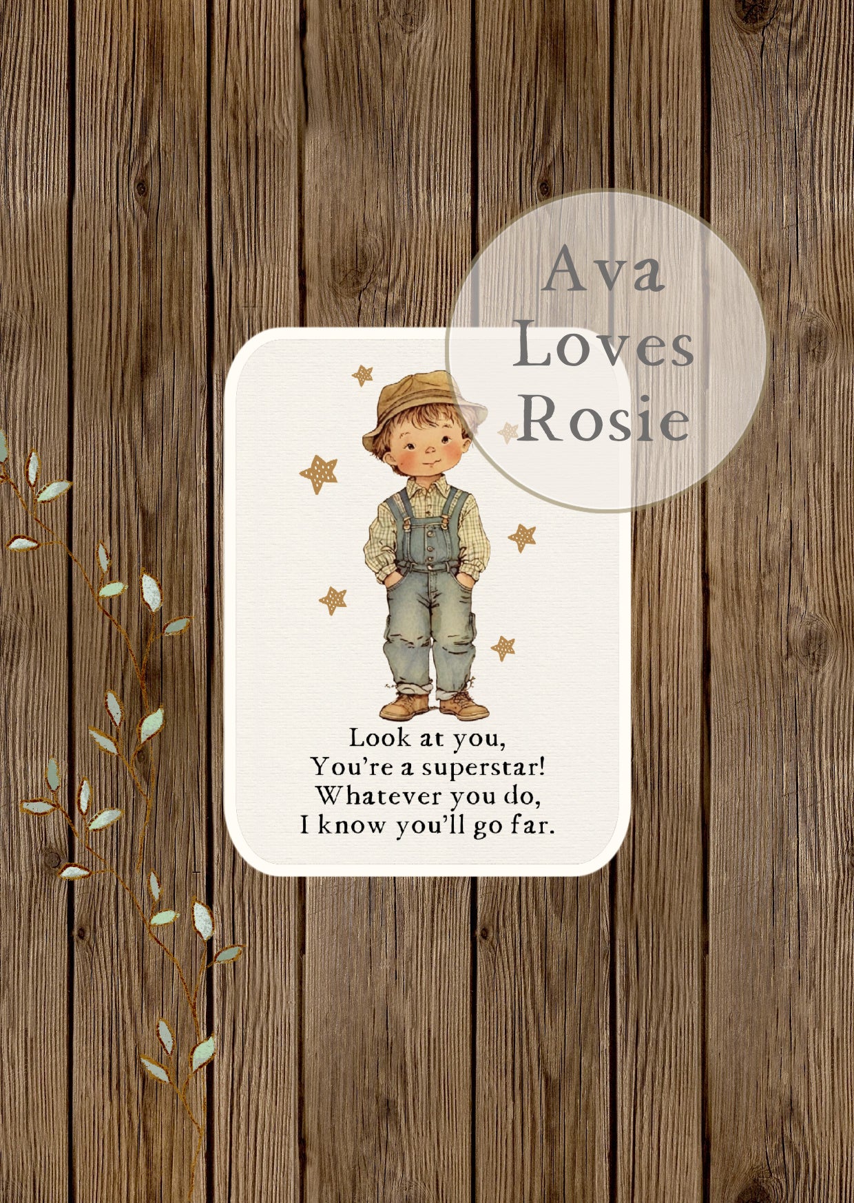 Sweet Little Keepsakes - A7 Size Prints/Cards - Boy Superstar