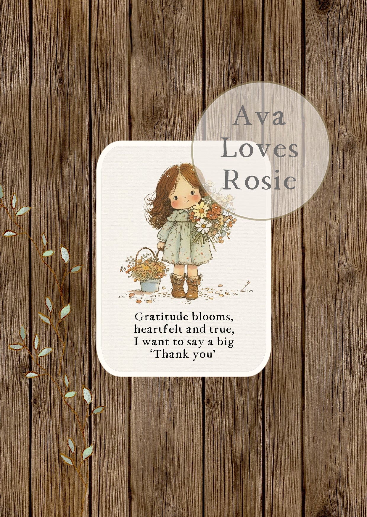Sweet Little Keepsakes - A7 Size Prints/Cards - Thank You