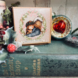 Vintage Style Christmas Bauble In Cute Box - Christmas Dreams - Blue Heart Bauble