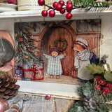 Glass Chopping/Serving Board  - Foxwood Tales - Christmas Morning