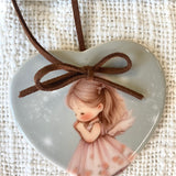 Sweet Little Ceramic Heart - I Believe In Angels