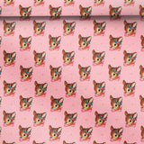 Three Sheets Of Printed Christmas Gift Wrap - Pink Kitschy Deer