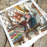 Brambly Hedge Card Wilfred Reading - KWH044