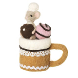 Little Mouse Christmas Bakery - Felt Mouse In Mug