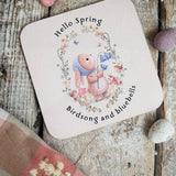 Cute Coaster - Hello Spring - Birdsong and Bluebells