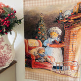 Cotton Tea Towel - Foxwood Tales Christmas - Cosy By The Fire
