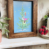 Framed Christmas Postcard - Christmas Eve - Mary Adair R968