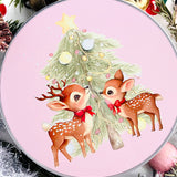 Christmas Tin - Deer Friends (Pink)