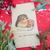 Pack of 6 Cute Little Treat Bags - Christmas Robin