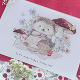 Little Hedgehog - Let’s Make Happy Memories - Glass Chopping/Serving Board