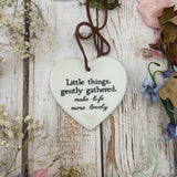 Sweet Little Ceramic Heart - Little things gently gathered make life lovely