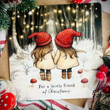 Lovely Friend Vintage Inspired Christmas Card