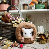 Adorable Felt Mouse In Pumpkin (Brown)