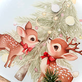 Christmas Deer Friends Glass Chopping/Serving Board