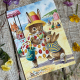 At The Seaside - Racey Helps Postcard