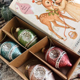 Vintage Style Baubles - Box Of Four - Pastel Hues