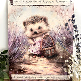 A4 Wooden Picture Board - Little Hoglet Lavender Fields