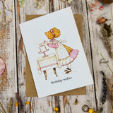 Holly Hobbie A6 Greeting Card - Birthday Wishes
