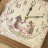 Sweet Rustic Clock - Picnic Mice