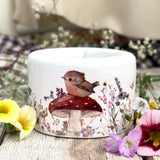 Sweet Little Ceramic Tea Light Holder - Robin