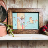 Framed Christmas Postcard - Christmas Stocking - Mary Adair Q724