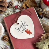 Sweet Little Ceramic Heart - Bunny - Snuggle Season