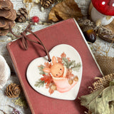 Sweet Little Ceramic Heart - Bunny - Snuggle Season