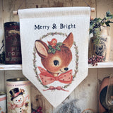 Merry & Bright Little Deer Pennant Decoration