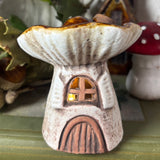 Sweet Little Light-Up Stoneware Mushroom House