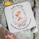 Cute Coaster - Hello Spring - Sweet Blossom and Gentle Breeze