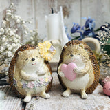 Pair Of Sweet Little Springtime Hedgehogs