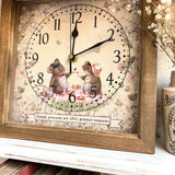 Sweet Rustic Clock - Picnic Mice