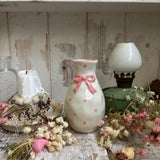 Cute Pink Bow Mini Vase