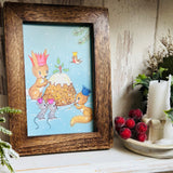 Framed Christmas Postcard - Christmas Pudding - Mary Adair Q725