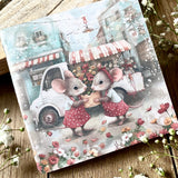 Cute Little Handmade Square Notebook - Little Mice