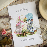Holly Hobbie Postcard - A Good Friend Is A True Blessing