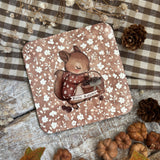 Cute Coaster - Hello Autumn Squirrel - Autumn 25
